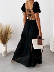 Women's Dresses Short Sleeve Off Shoulder Strap Dress - Image 5